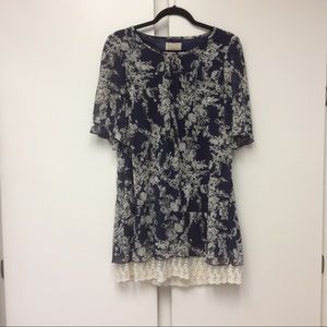 Navy Floral Dress